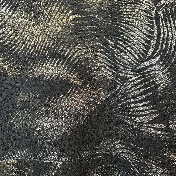 Vintage LAURA Petites Metallic Swirl Print Open Cardigan Built In Top P2P 17-18” - Picture 4 of 8